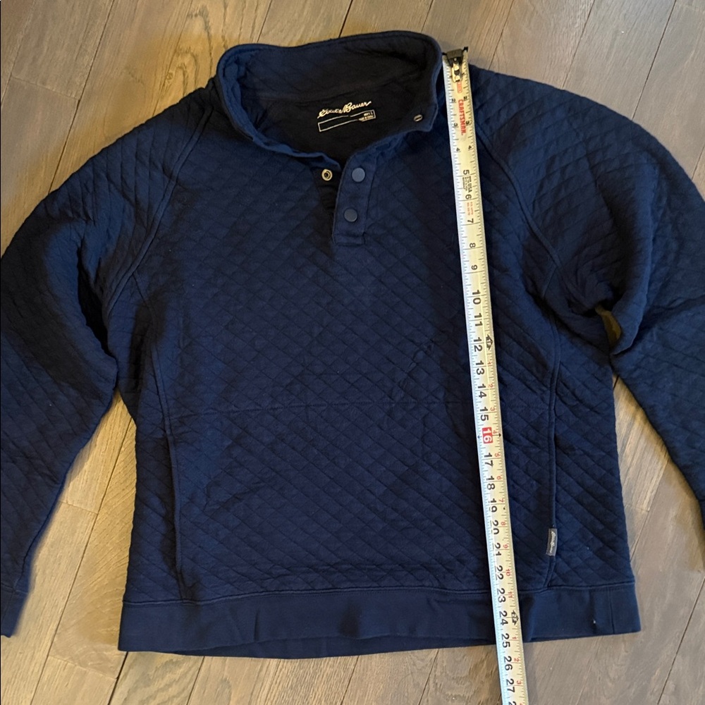 Eddie Bauer Navy snap pullover - image 4